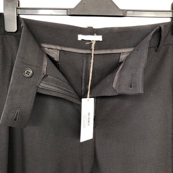 6397 NWT Relax, Straight leg, Flat front Lightweight Wool Stretch Black Crop, 10 - Picture 12 of 16